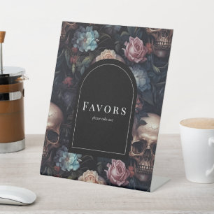 Expositor En L Rótulo floral gótico oscuro y amoroso de ducha de 