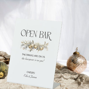Expositor En L Rótulo Garland Open Bar Boda navidades