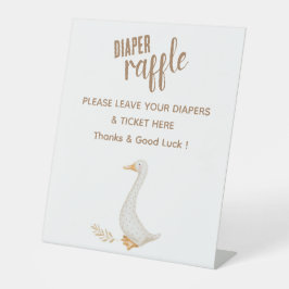 Expositor En L Rótulo Goose Baby Shower Diaper Raffle