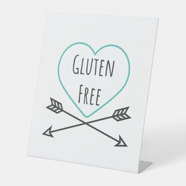 Expositor En L Rótulo libre de gluten, Rótulo de alimentos sin gl (Anverso)