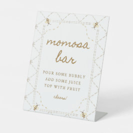 Expositor En L Rótulo Little Bee Baby Shower Momosa Bar