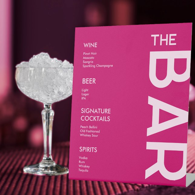 Expositor En L Rótulo Magenta Bar moderno y audaz (Subido por el creador)