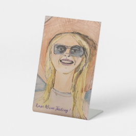 Expositor En L Rótulo Marilyn Pedestal, Rótulo Pedestal de 4" X 6