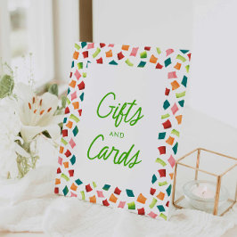 Expositor En L Rótulo mexicano de regalos y tarjetas de Fiesta