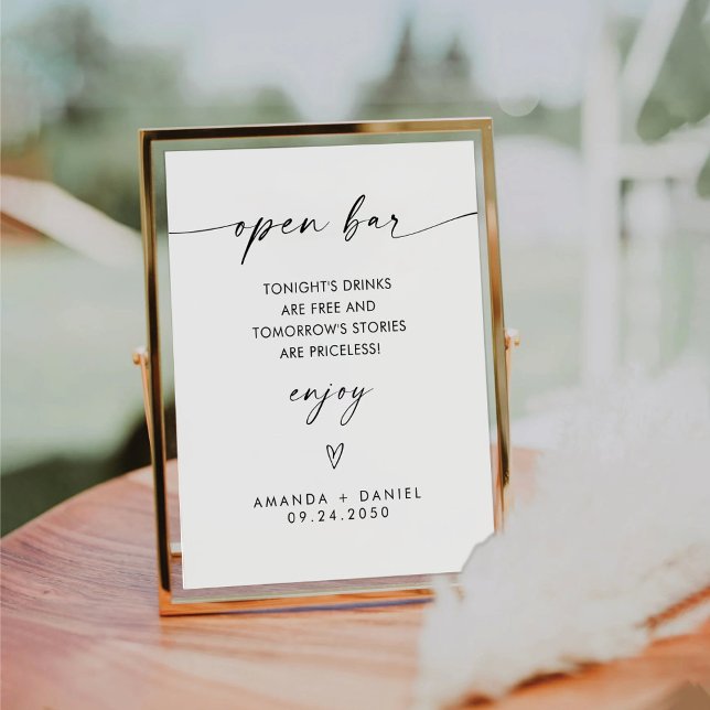 Expositor En L Rótulo minimalista Open Bar (Subido por el creador)