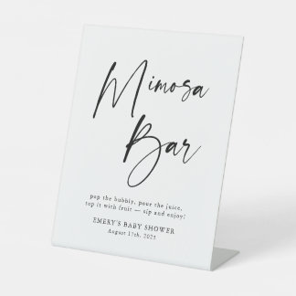 Expositor En L Rótulo moderno Baby Shower Mimosa Bar