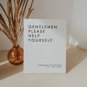 Expositor En L Rótulo moderno Boda en la cesta de baño