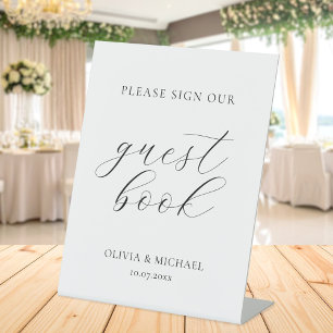Expositor En L Rótulo Moderno Por Favor Nuestro Boda De Reservas