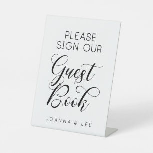 Expositor En L Rótulo Nuestro Rótulo Boda Guestbook