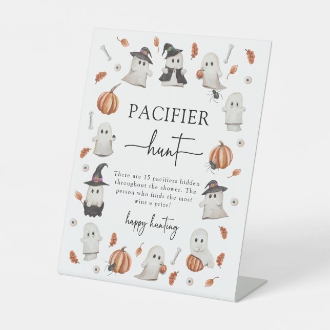 Expositor En L Rótulo Pacificador de Halloween (Anverso)