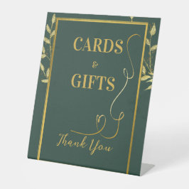 Expositor En L Rótulo peatonal acrílico de lujo verde para Boda o