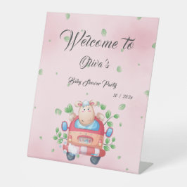 Expositor En L Rótulo peatonal de Baby Shower de cordero para beb