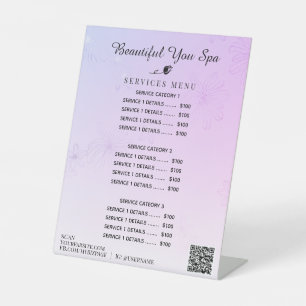 Expositor En L *~* Rótulo peatonal de la mesa arcoiris de Ombre P