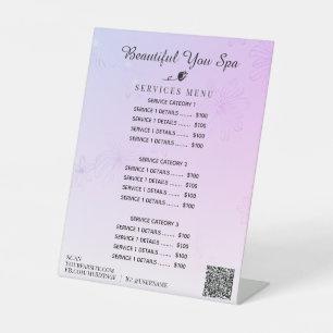 Expositor En L *~* Rótulo peatonal de mesa de arcoiris de Ombre P