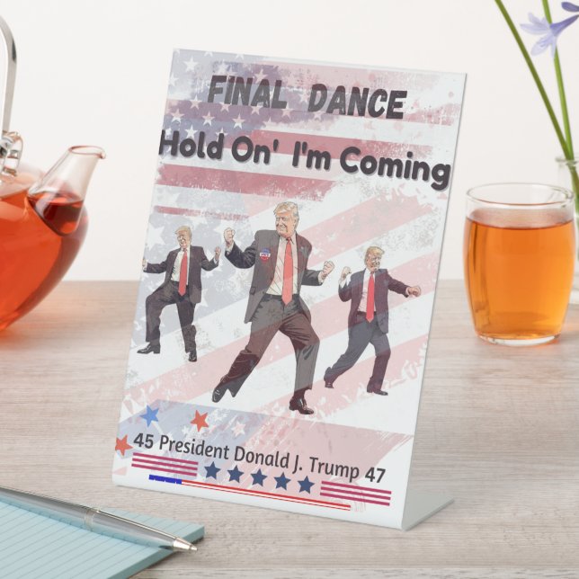 Expositor En L Rótulo Peatonal de Trump (In Situ)