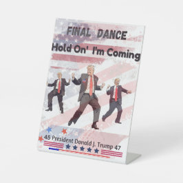 Expositor En L Rótulo Peatonal de Trump