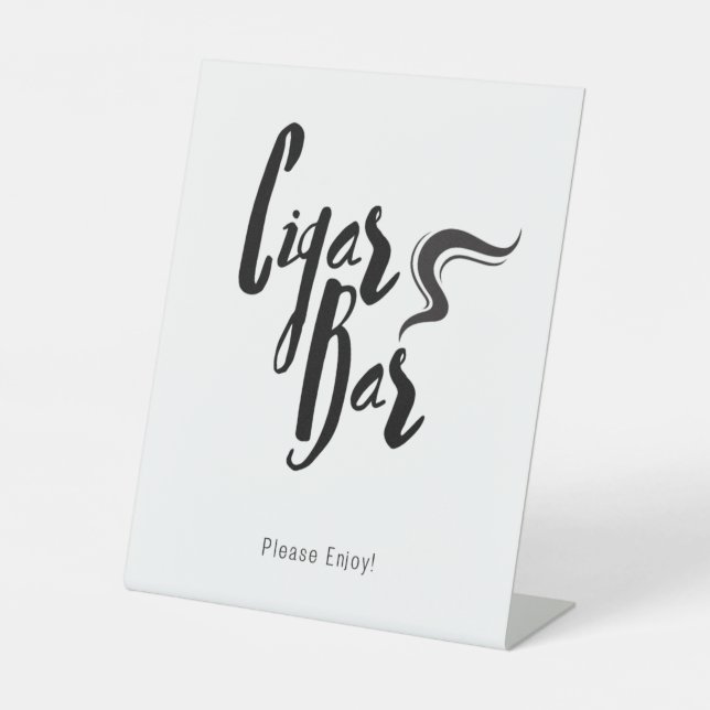 Expositor En L Rótulo peatonal del bar de puros clásico Boda (Anverso)