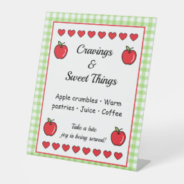 Expositor En L Rótulo Pedestal Baby Shower de Apple