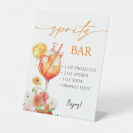 Expositor En L Rótulo Pedestal Bar Aperol Spritz