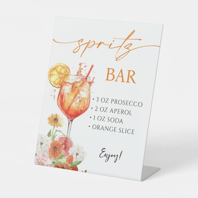 Expositor En L Rótulo Pedestal Bar Aperol Spritz (Anverso)