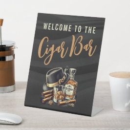 Expositor En L Rótulo Pedestal Bar Cigar