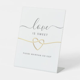 Expositor En L Rótulo Pedestal Boda de caligrafía moderna