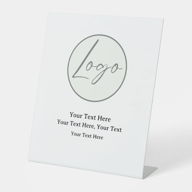 Expositor En L Rótulo Pedestal con logotipo (Anverso)