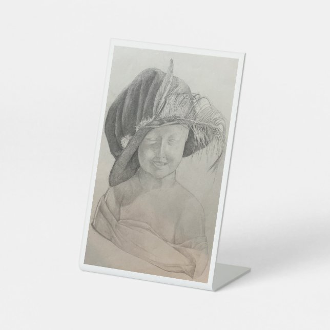 Expositor En L Rótulo Pedestal Da Vinci, 4" X 6" (Anverso)