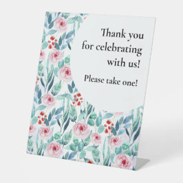 Expositor En L Rótulo Pedestal de Baby Shower "¡Por favor, tómate