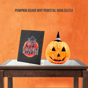 Expositor En L Rótulo Pedestal de calabaza - Trigo de calabaza