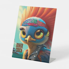 Expositor En L Rótulo Pedestal de Chick para Biker