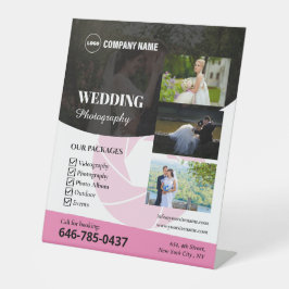 Expositor En L Rótulo Pedestal de fotografía boda