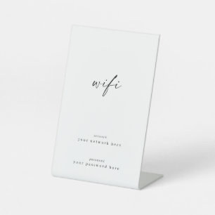 Expositor En L Rótulo Pedestal de Información Wifi