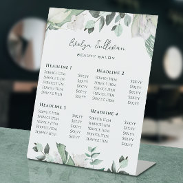 Expositor En L Rótulo Pedestal de la lista de precios de la veget