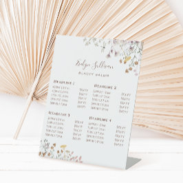 Expositor En L Rótulo Pedestal de la lista de precios de las flor