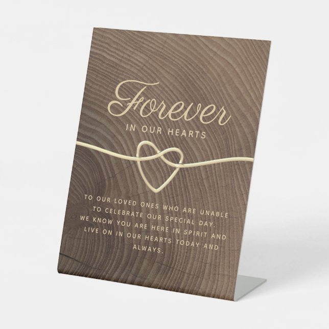 Expositor En L Rótulo Pedestal de la Mesa Conmemorativa del boda (Anverso)