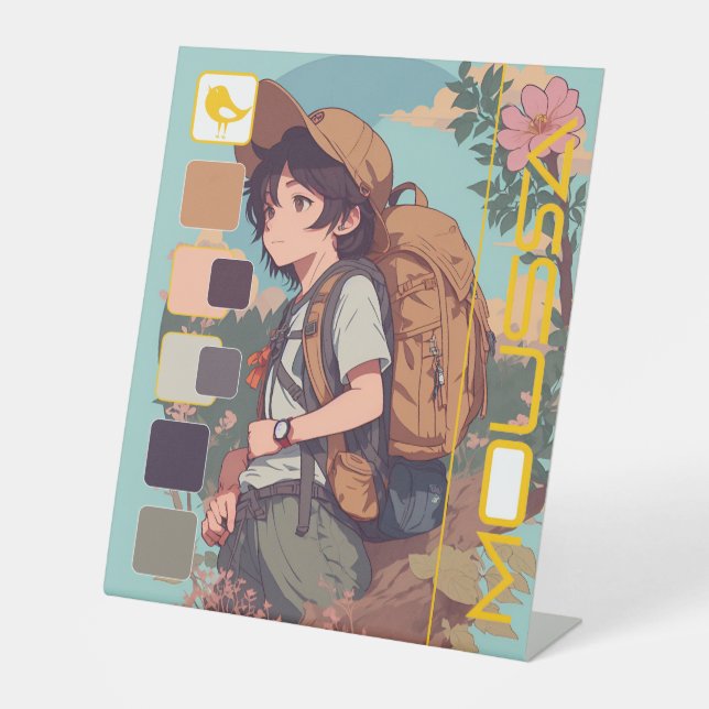 EXPOSITOR EN L RÓTULO PEDESTAL DE MOUSSA (Anverso)