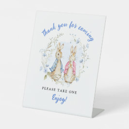 Expositor En L Rótulo Pedestal de regalo de conejo