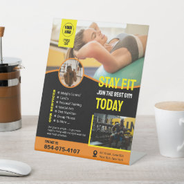 Expositor En L Rótulo Pedestal de Servicios de Gimnasio