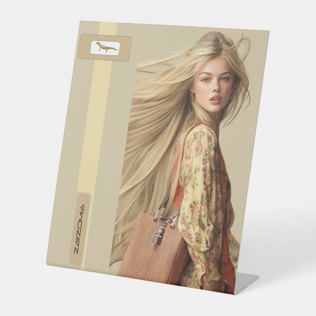 Expositor En L Rótulo PEDESTAL DE ZARZOMIA (Anverso)