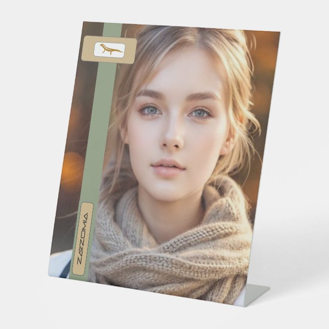 Expositor En L Rótulo PEDESTAL DE ZARZOMIA (Anverso)