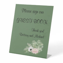 Rótulo Pedestal del libro de bodas