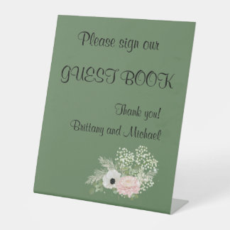 Expositor En L Rótulo Pedestal del libro de bodas