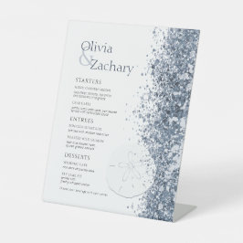 Expositor En L Rótulo Pedestal del menú Boda de destino