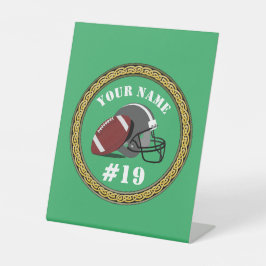 Expositor En L Rótulo Pedestal Fútbol - Añadir nombre y número