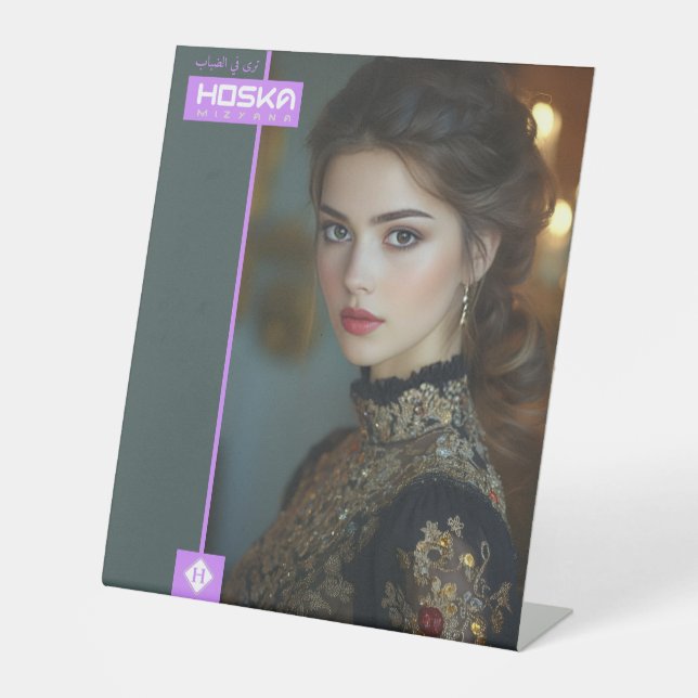 Expositor En L Rótulo PEDESTAL HOSKA (Anverso)