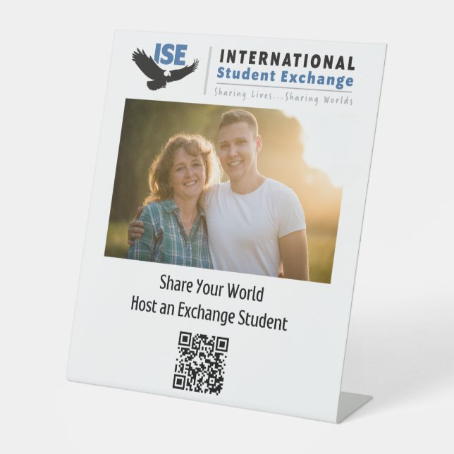 Expositor En L RÓTULO Pedestal ISE, 10" x 12" (Anverso)