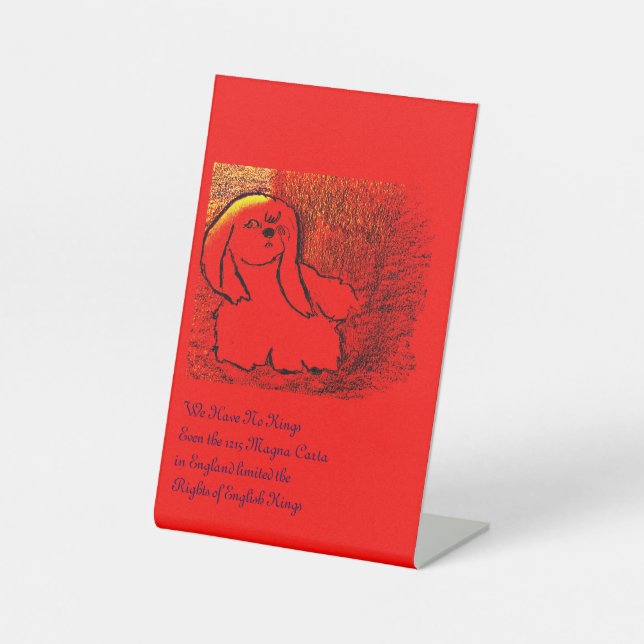 Expositor En L Rótulo Pedestal Magna Carter de 4" X 6" (Anverso)