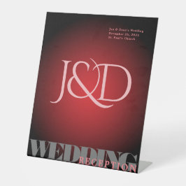 Expositor En L Rótulo Pedestal Monogramado Vignette Boda Pedestal