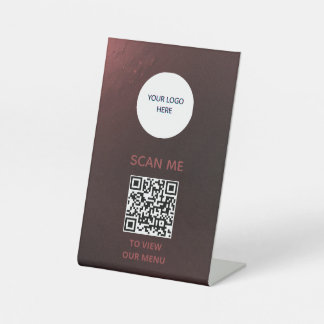 Expositor En L Rótulo Pedestal - Pantalla del menú QR